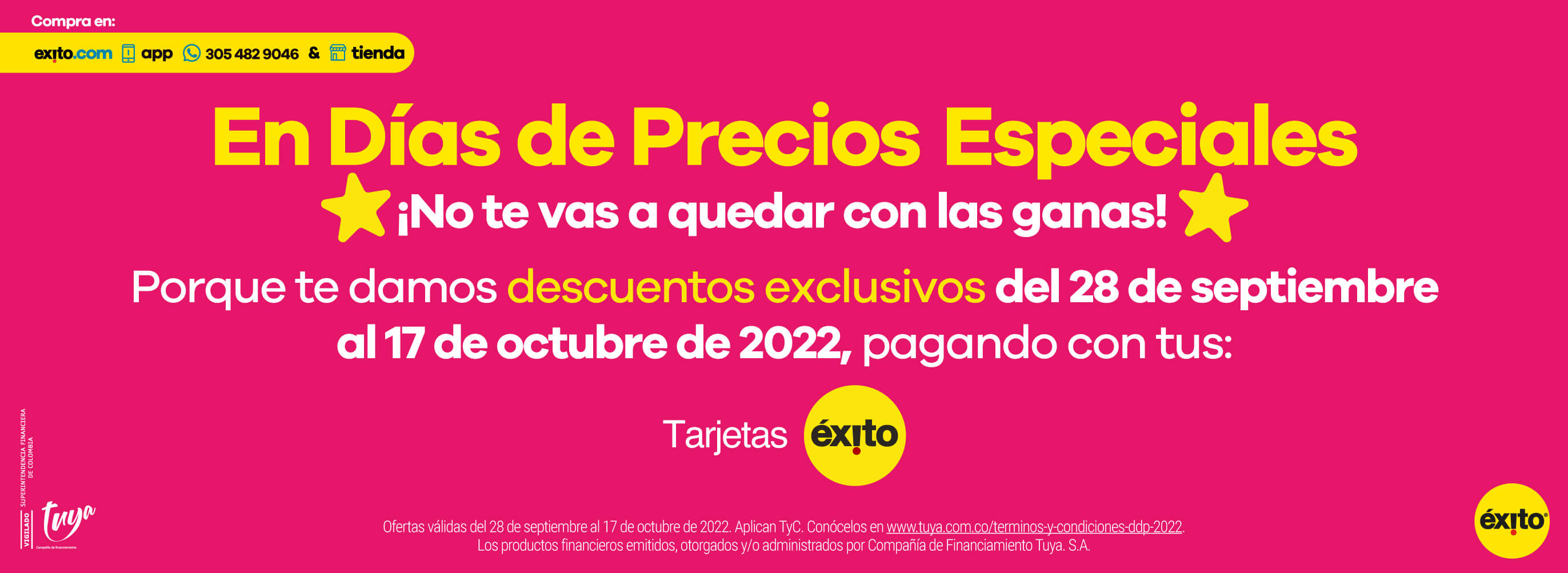 Banner Principal Días de precios especiales