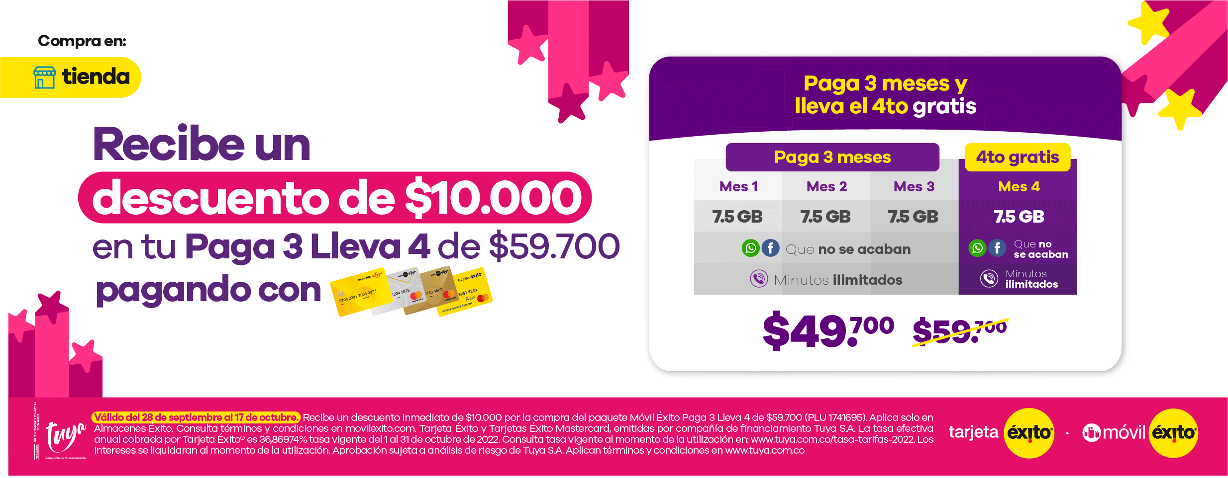Imagen oferta 1 movil exito ddpe 2022