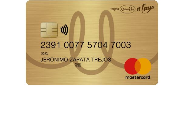 Tarjeta Carulla Mastercard Gold Tuya