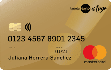 Tarjeta de Crédito Éxito Gold Mastercard Tuya