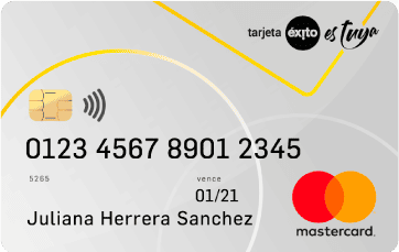 Tarjeta de Crédito Éxito Mastercard Pro Tuya