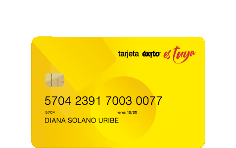 Tuya Tarjeta de Crédito Exito Privada adaptada
