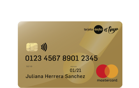 Tarjeta de Crédito Éxito Gold Mastercard Tuya