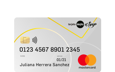 Tarjeta de Crédito Éxito Mastercard Pro Tuya