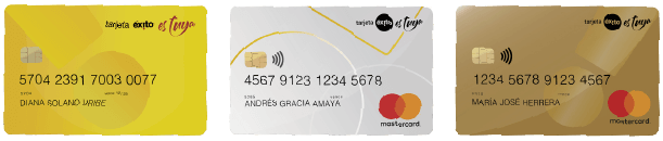 Tarjetas de crédito Éxito