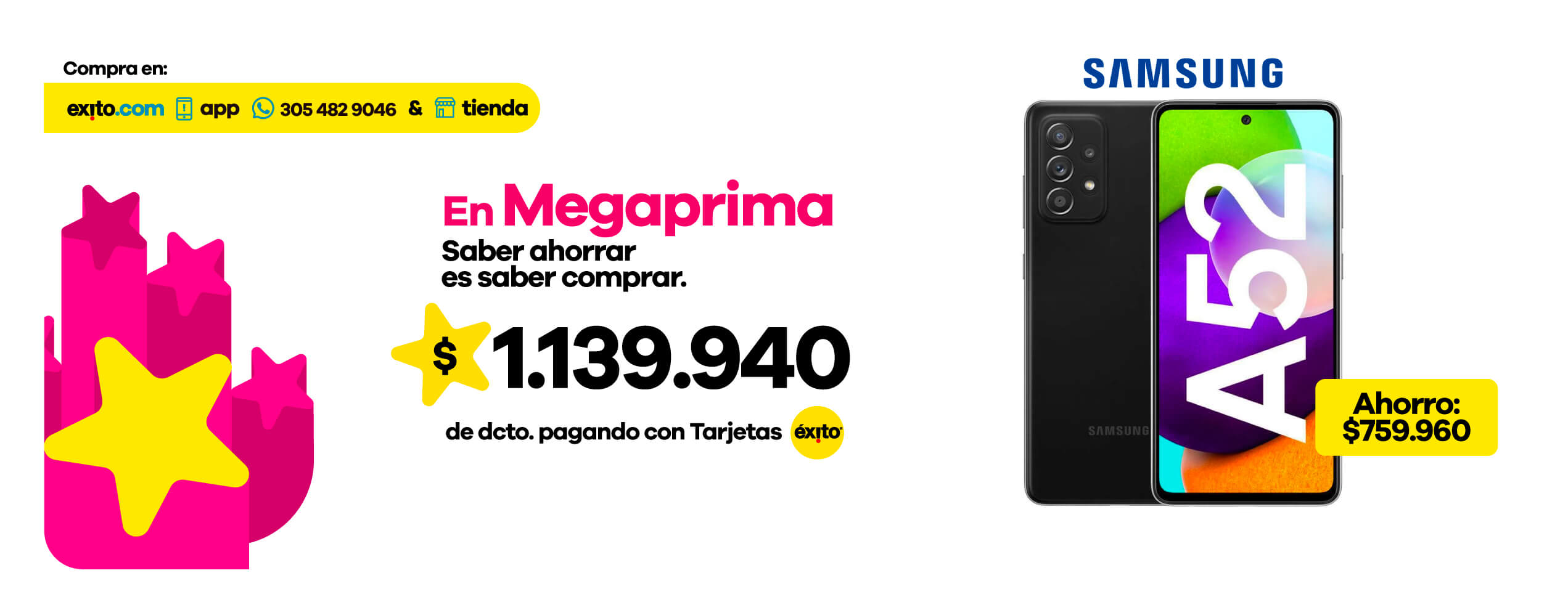 Imagen megaprima Celular Galaxy A52 128GB marca Samsung