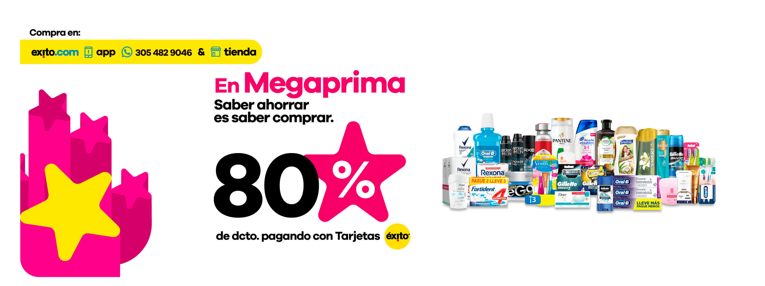 Imagen megaprima productos seleccionados de aseo personal