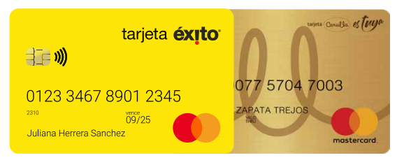 Tarjeta Éxito y Carulla Mastercard