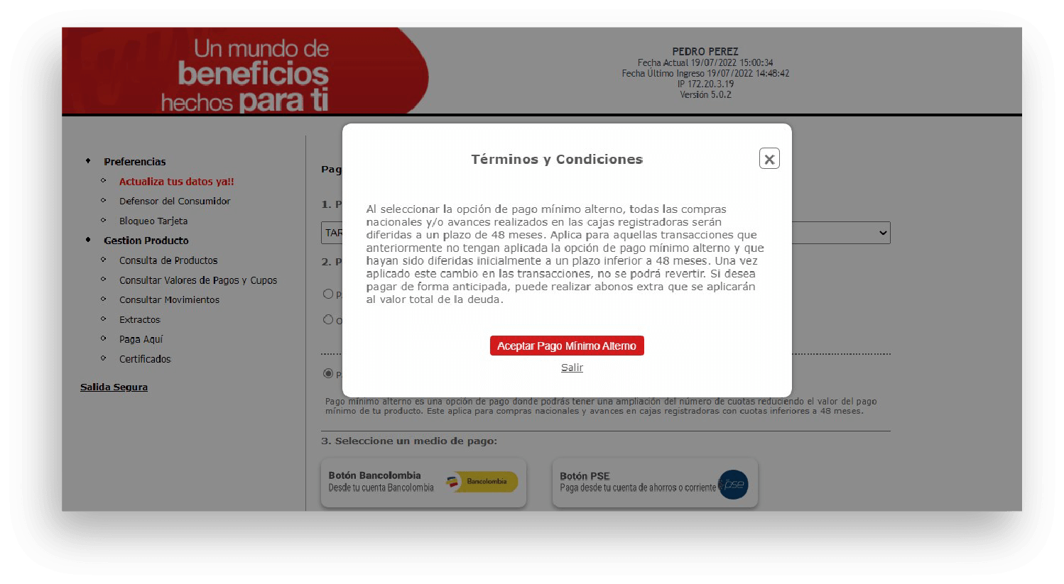 Imagen portal transaccional tuya