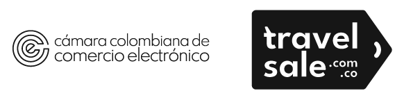 Logos de la Cámara Colombiana de Comercio Electrónico y de Travel Sale